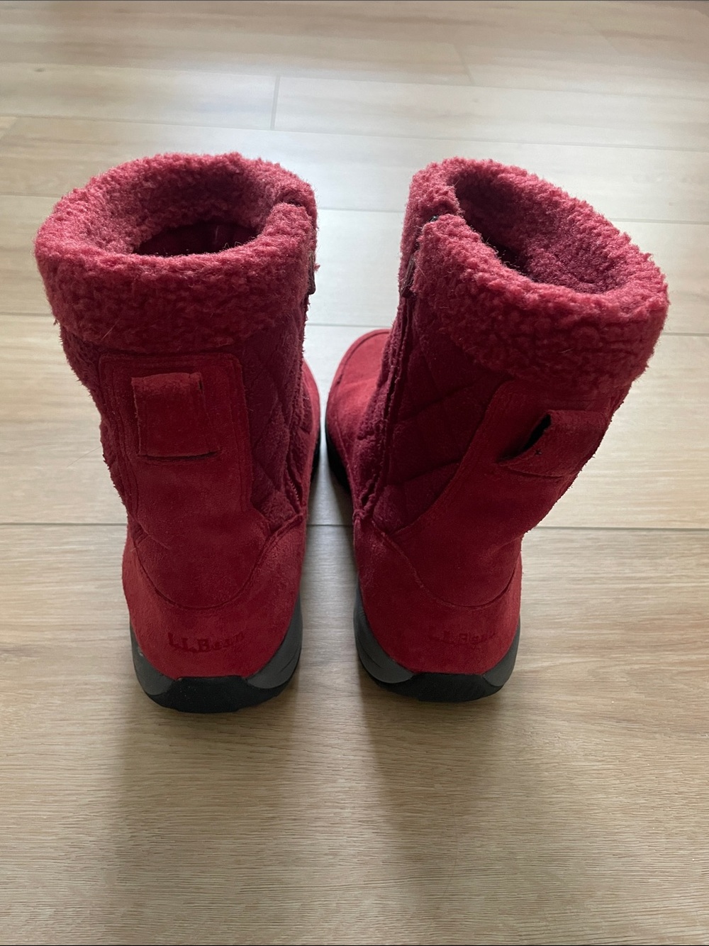 L.L. Bean Women 10 250641 Maroon Zip Up Boots - Picture 3 of 8